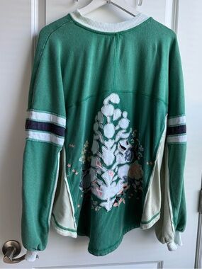 NWOT Free People FP Movement Rugby Ready Logo Layer Embroidered Bohemian Medium